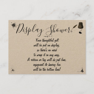Display Bridal Wedding Shower Pen & Inkwell Enclo Enclosure Card