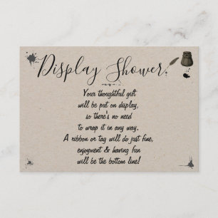 Display Bridal Wedding Shower Pen & Inkwell Enclosure Card