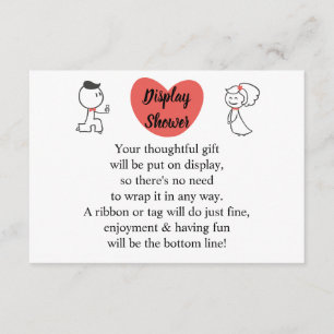 Display Bridal Wedding Shower Wedding Couple Enclosure Card