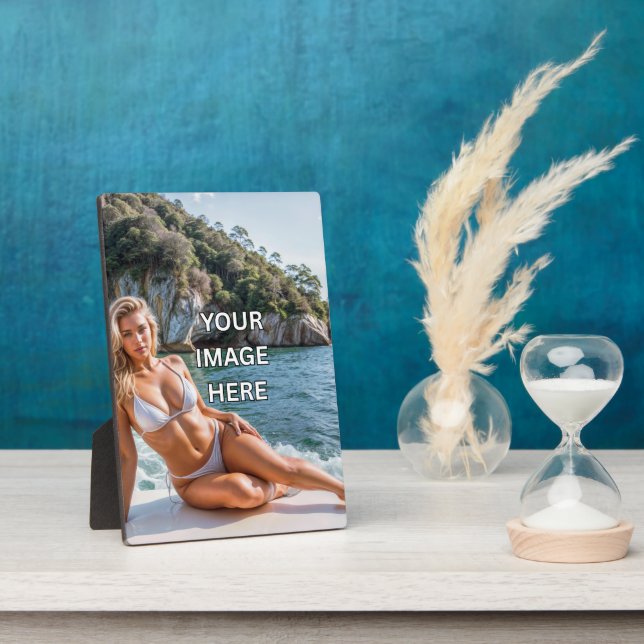 DISPLAY! 🖼️ Custom Tabletop Plaque with Easel (Side)