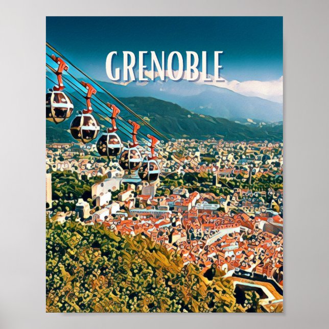 Display Grenoble Photo Vintage Poster (Front)