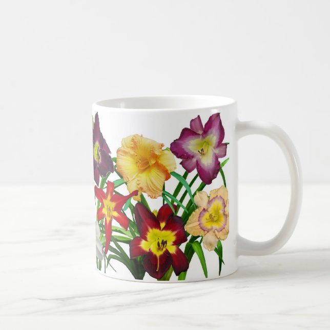 Display of daylilies I (on white background) Coffee Mug (Right)