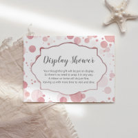 Display Shower Blush Pink White Confetti