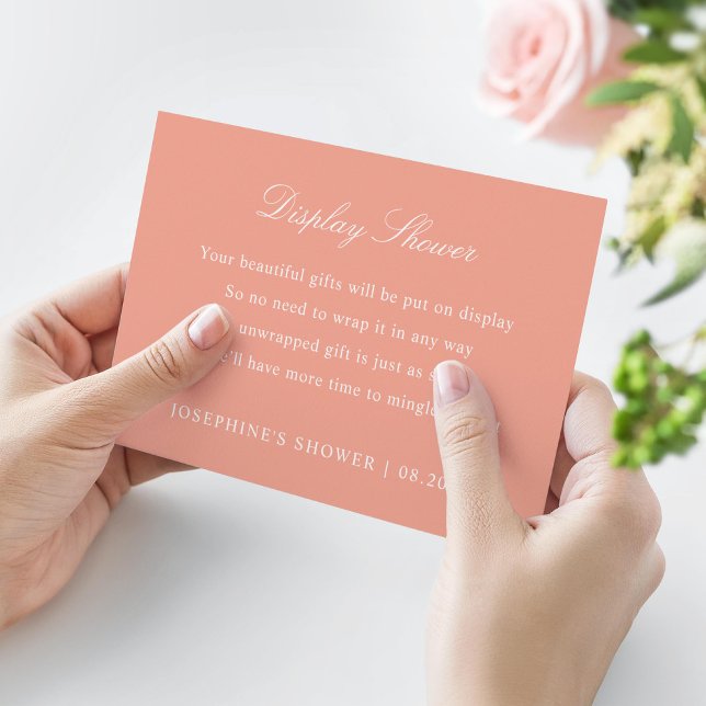 Display Shower Custom Colours Salmon RSVP Card (Creator Uploaded)
