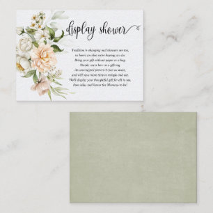 Display Shower Dusty Pink Rose Sage Green Baby  Enclosure Card