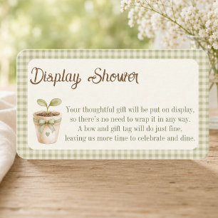 Display Shower Gift Request Little Sprout Enclosure Card