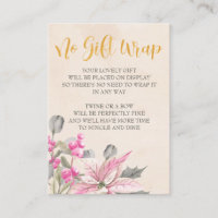 Display Shower Gold Calligraphy Pink Winter Floral