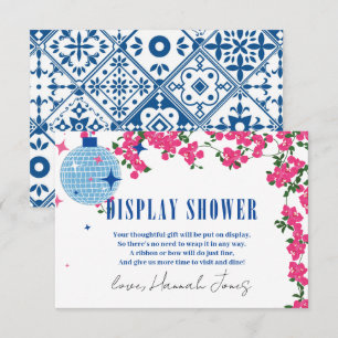 Display Shower Greek Bougainvillea bridal shower Enclosure Card