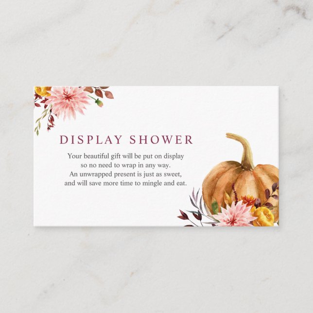 Display Shower insert card (Front)