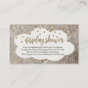 Display Shower Insert for Invitation - Rustic