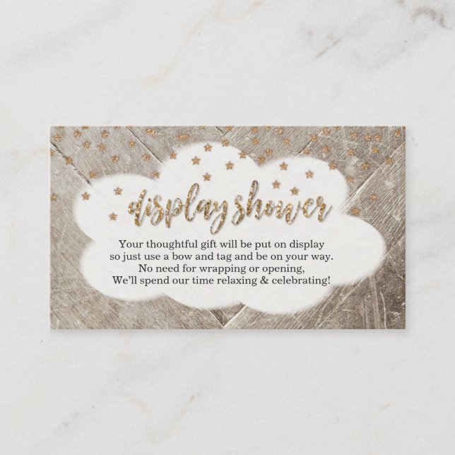 Display Shower Insert for Invitation - Rustic (Front)