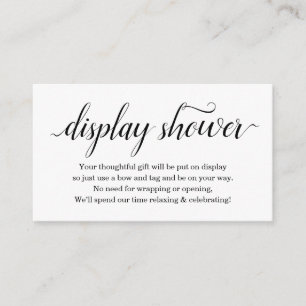 Display Shower Insert for Invitation - Simple