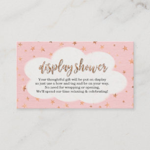 Display Shower Insert  Girl Baby Shower Invitation