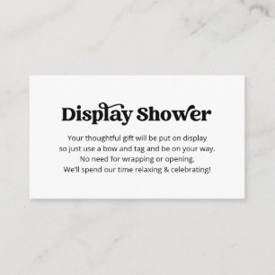 Display Shower Invitation Insert