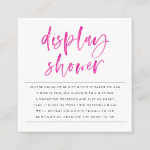 DISPLAY SHOWER - PINK INSERT