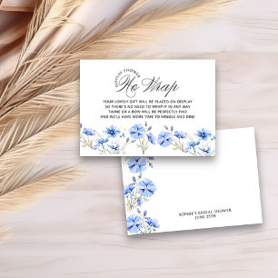 Display Shower Something Blue Floral Bridal Shower Enclosure Card