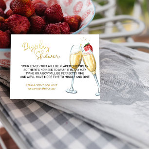 Display Shower Strawberries and Champagne Enclosure Card