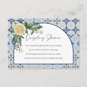 Display Shower, Unwrapped Citrus Italian Theme E Enclosure Card