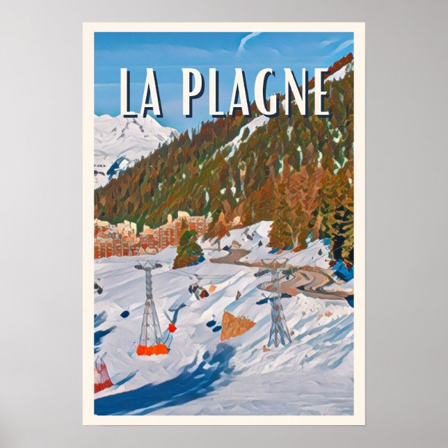 Displays The Ski Resort Plagne Poster (Front)