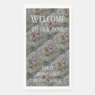 Disposable Hand Towel Bed of Peonies Napkin
