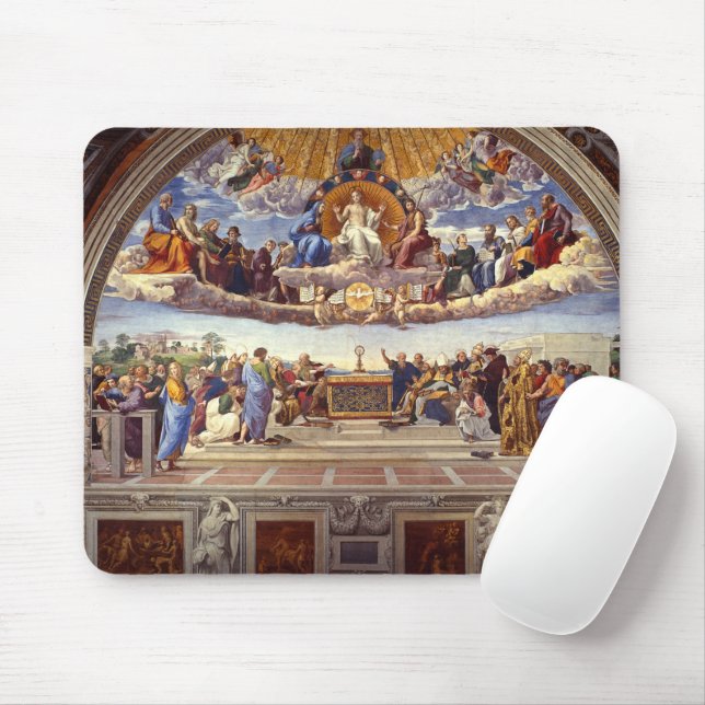 Disputation of the Holy Sacrament by Raphael Mouse Mat (With Mouse)