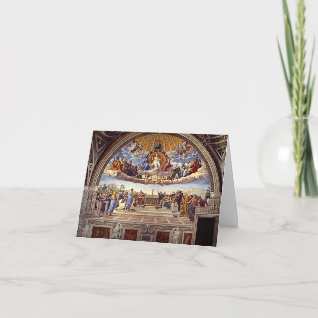 Disputation of the Holy Sacrament by Raphael Thank You Card (Front)