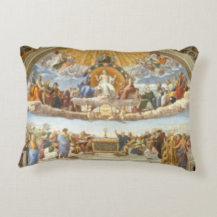 Disputation of the Holy Sacrament, Raphael Sanzio Decorative Cushion