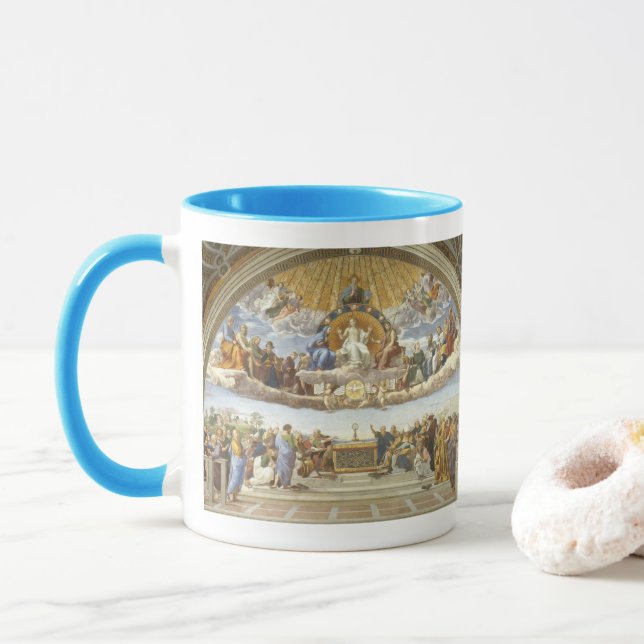 Disputation of the Holy Sacrament, Raphael Sanzio Mug (With Donut)