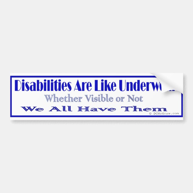 disrlikeunderwear bumper sticker (Front)