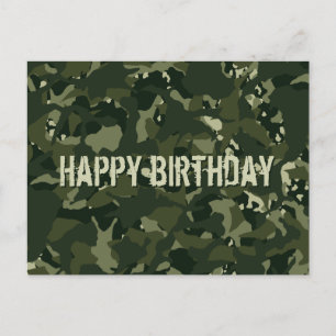 Disruptive khaki camouflage postcard