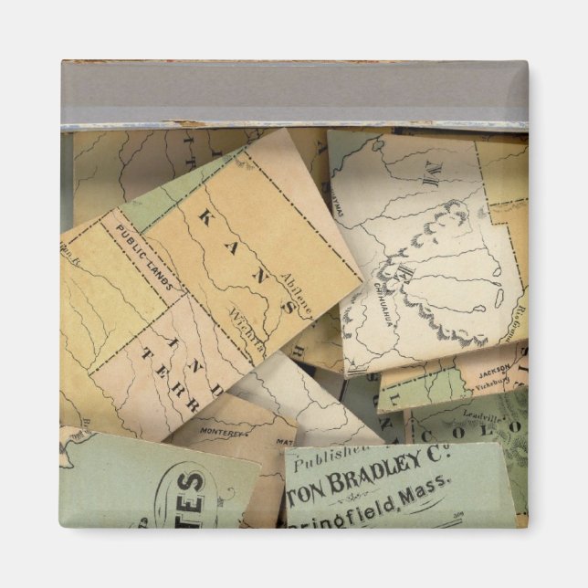 Dissected Outline Map, United States of America Magnet (Front)