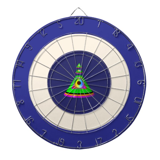 Dissected Pyramid Reunion Bachelor Party Fun  Dartboard (Front)