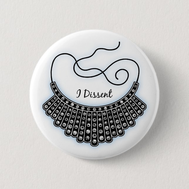 Dissent Collar 6 Cm Round Badge (Front)