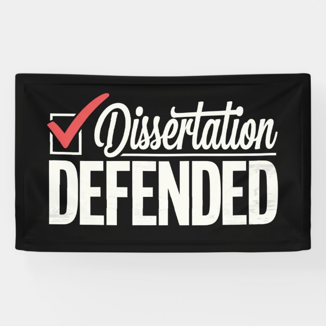 Dissertation Defended PhD Graduate Graduation Banner (Horizontal)