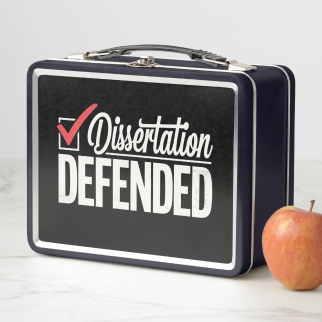 Dissertation Defended PhD Graduate Graduation Metal Lunch Box (In Situ)