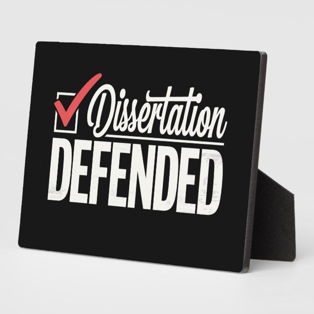 Dissertation Defended PhD Graduate Graduation Plaque (Side)