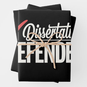 Dissertation Defended PhD Graduate Graduation Wrapping Paper Sheet