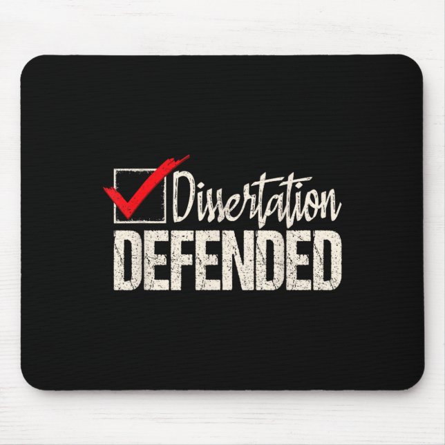 Dissertation defended - phd graduate ph.d. mouse mat (Front)