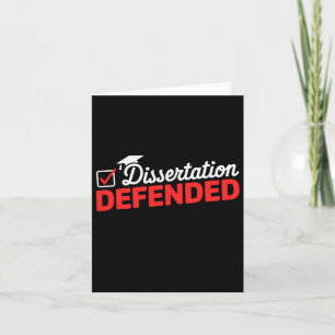Dissertation Defended Phd Graduate Phd Graduation  Card