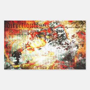 dissipate rectangular sticker