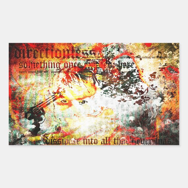 dissipate rectangular sticker (Front)