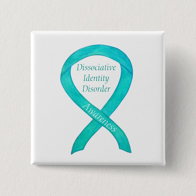 Dissociative Identity Disorder Teal Awareness Pin (Front)