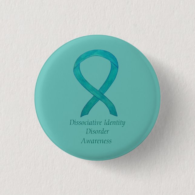 Dissociative Identity Disorder Teal Awareness Pin (Front)