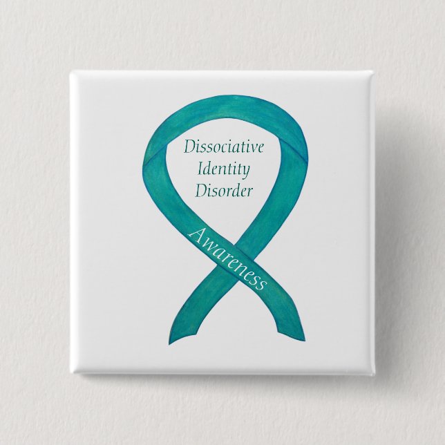 Dissociative Identity Disorder Teal Awareness Pin (Front)