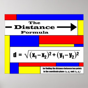 Distance Formula Poster