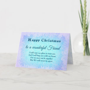 Distance Happy Christmas Wonderful Friend Card