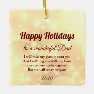 Distance Happy  Dad Ceramic Ornament