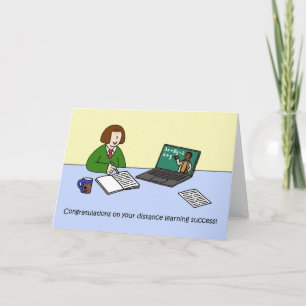 Distance Learning Success Congratulations Card