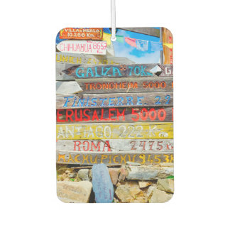 Distance sign car air freshener