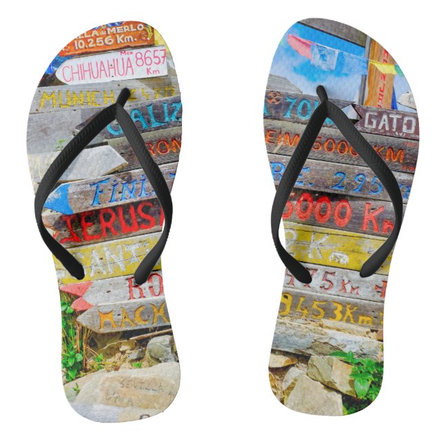 Distance sign flip flops (Footbed)